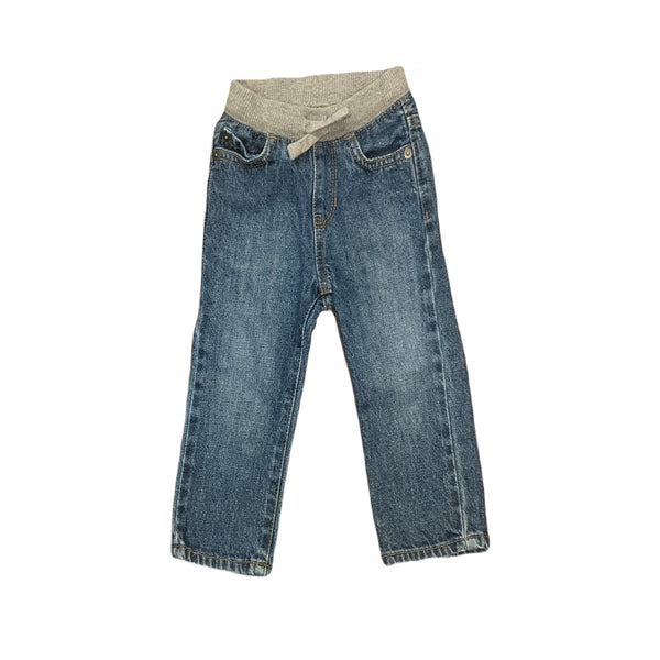 Medium Wash Pull-On Jeans, 12-18 months