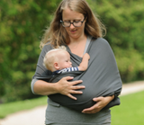 Charcoal Double Pouch Baby Sling, XS
