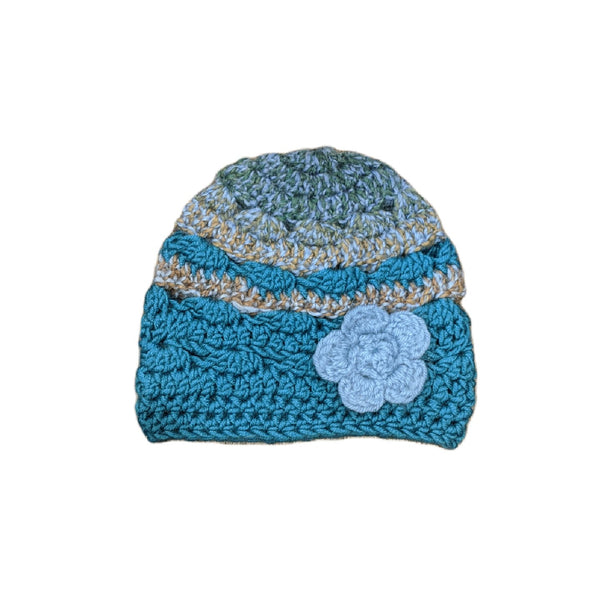 Crochet Flower Hat, 3-9 months