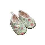Floral Crib Shoes, 0-3 months (size 2)