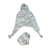 Rainbow Flecked Hat + Mitts, MED (2-4 years)