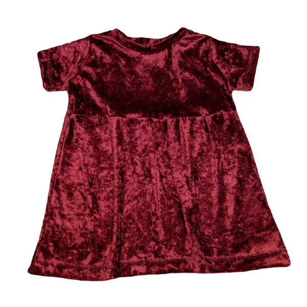 Vintage Red Velour Dress, 2-3 years