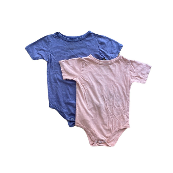 mini mioche Pink + Purple Onesie Bundle, 18-24 months