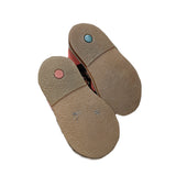 Cutout Leather Sandals, size 6 (22)