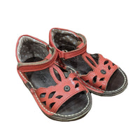 Cutout Leather Sandals, size 6 (22)
